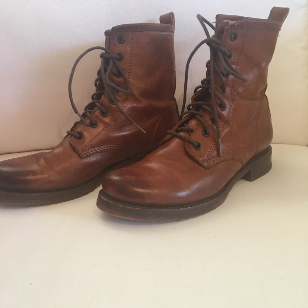Frye lace up boots